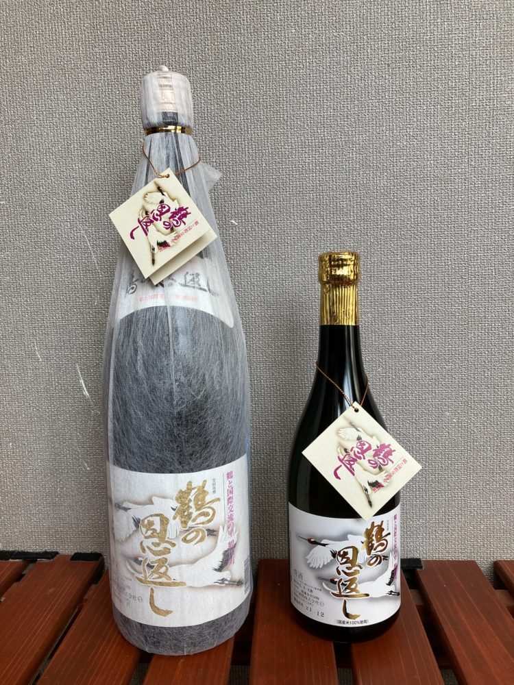県産酒造好適米「華想い」精米歩合50%　鶴の恩返し